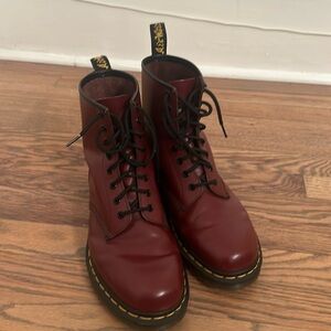 Men’s size 12 Dr. Martens Cherry Red High tops